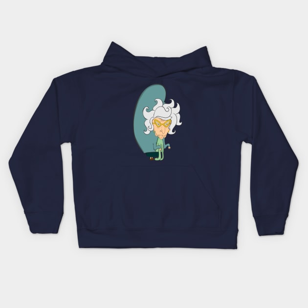 Old woman Kids Hoodie by Namarqueza